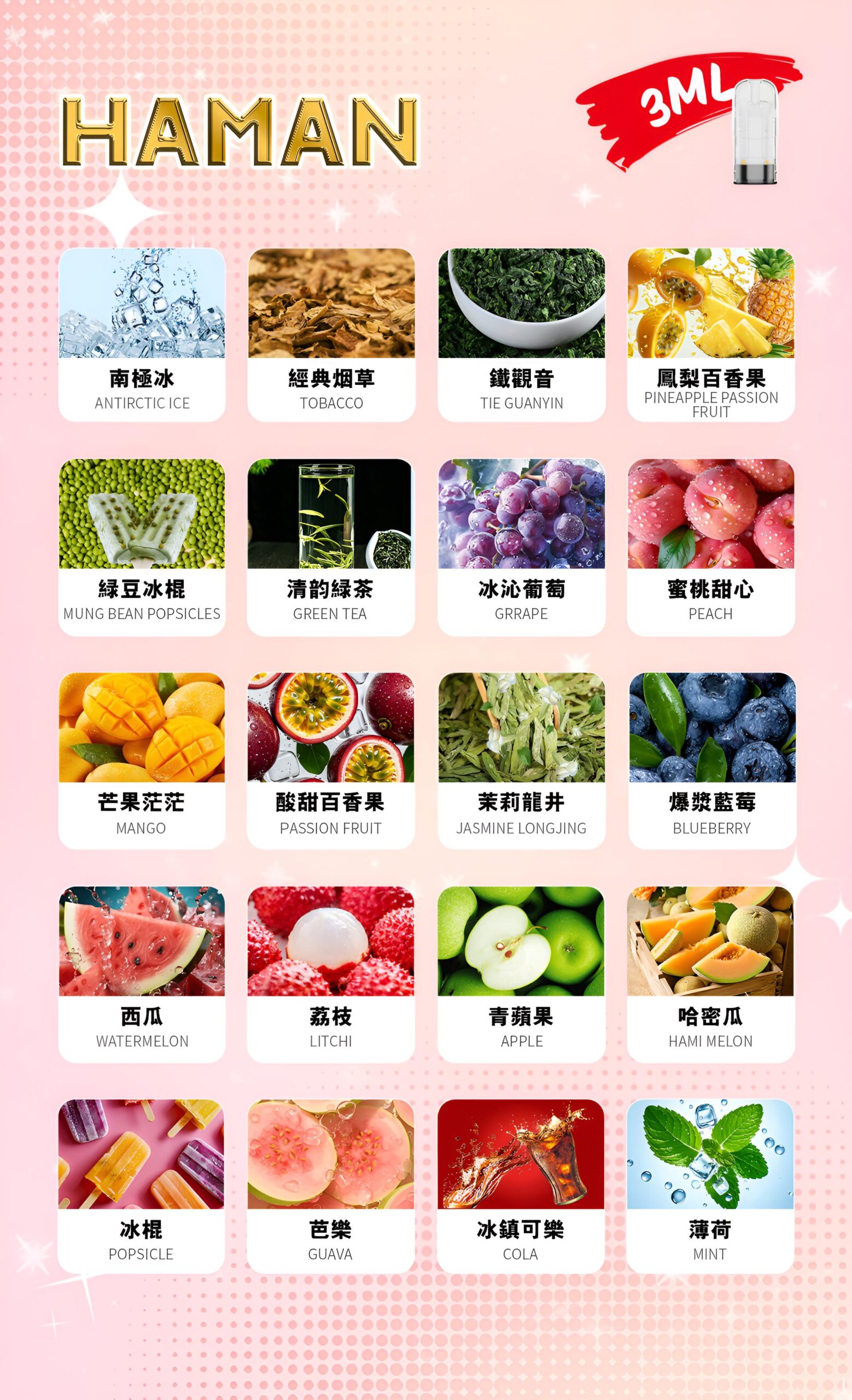 HAMAN 哈門煙彈推薦|20 款口味・高品質霧化彈|台灣現貨 1 Haman煙彈 哈門高品質電子煙煙彈 多樣口味推薦 台灣現貨|HAMAN 哈門煙彈推薦|20 款口味・高品質霧化彈|台灣現貨